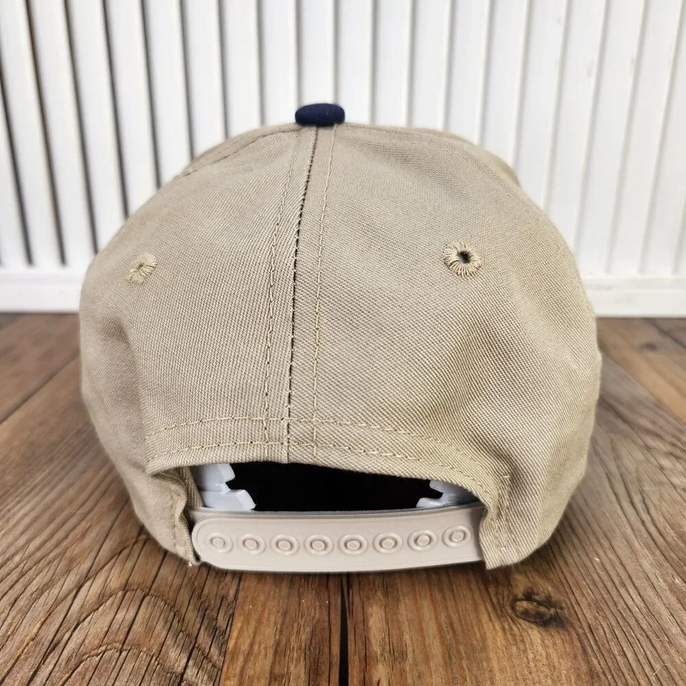 VTG Garst Seed Company 2003 Deer Meadow Snapback Hat Cap Beige Blue Farmer Buck